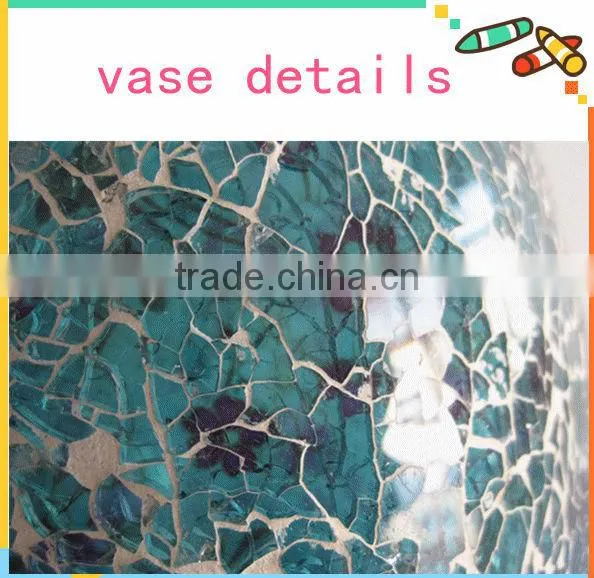 Gorgeous Design Antique Stained Jewelry Blue Flower Murano Glass Decorations photo-2