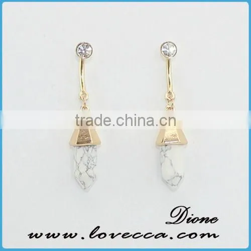 Vintage Earring Stud Irregular Turquoise Earrings for Woman Fashion photo-2