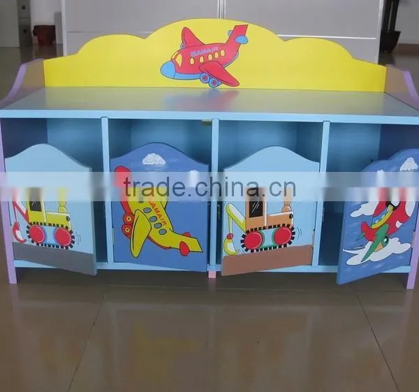 Kids Lovely Green Wooden Shoe Cabinet photo-2