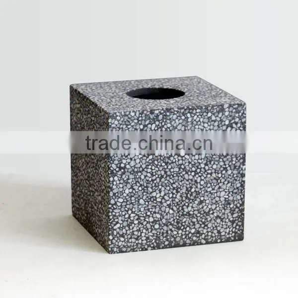 Hot Sale Concrete Grey Terrazzo Bathroom Accessory Sets photo-6