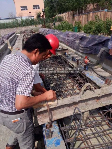 Culvert Rubber Balloon Exported to Kenya, Nigeria Inflated Balloon Used for Making Concrete Culvert photo-5