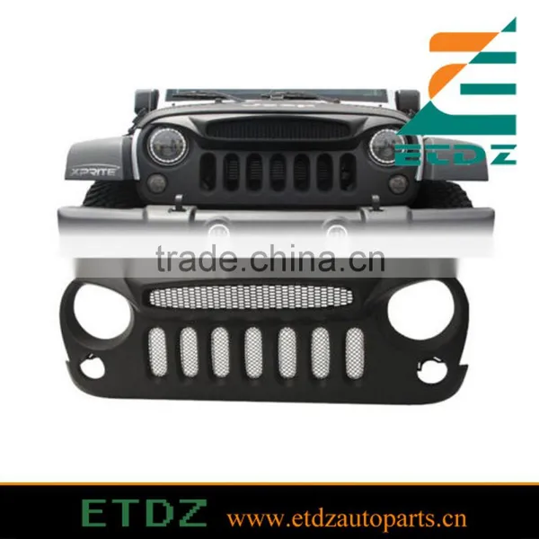 Mesh Front Grill Grille Hood Intak 1pcs Fit for Jeep Wrangler 2007-2015 Rubicon photo-2