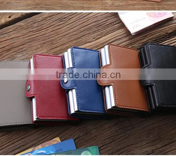 Double Box Pop-up Credit Card Holder Metal Wallet Cash Purse Handbag photo-4
