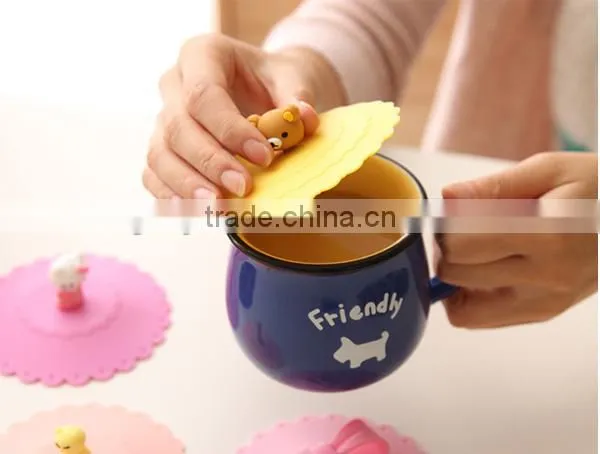 Silicone Anti-dust Suction Seal Lid Cap Coffee Mug Leak Proof Cover photo-5