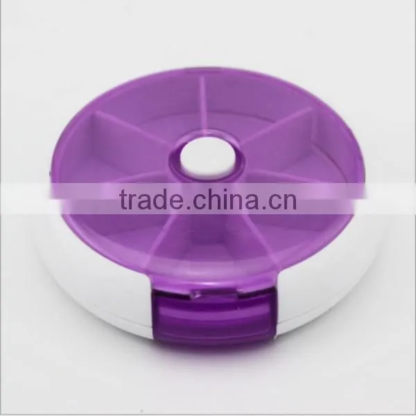 Custom Round 7 Compartment Plastic Medicine Storage Pill Box,custom Practical Plastic Seven Days Pill Box,plastic Pill Box photo-5