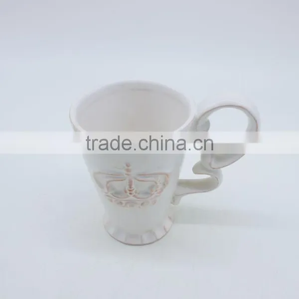 Wedding Gift Crown Ceramic Espresso Coffee Cup Porcelain Coffee Mug photo-3