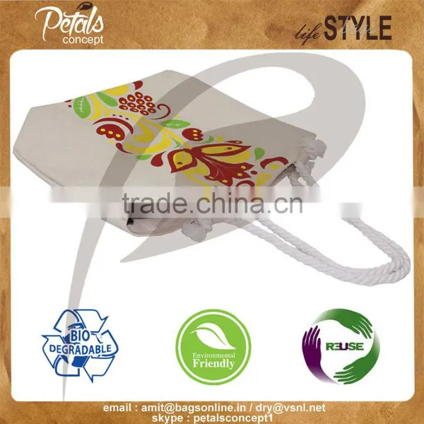 Indian Beach Bag Made From Ecofriendly Cotton Canvas Fabric photo-6