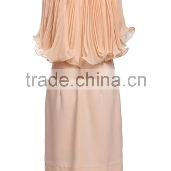 2015 High Quality Fashion Korean Style Girls' Loose-fitting Elegant Light Pink Evening Dresses photo-3