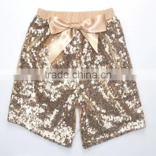 New Design Wholesale Cotton Shorts Sequin Shorts for Baby Girls photo-6