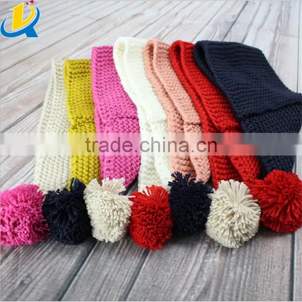 Top Sale Popular Knitted Candy Color Wool Warm Head Scarf for Kids photo-6