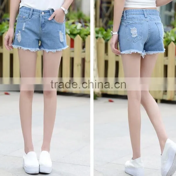 Hot Sale Sexy Women Jeans Factory Shorts Teenager Denim Shorts photo-2