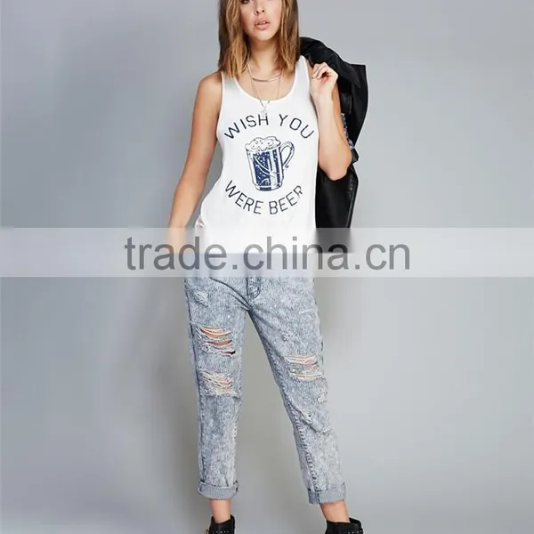 Tank Top With Low Price Loose Fitting Gym Stringer Tank Top Wholesale photo-2