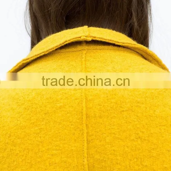 Popular Yellow Color Casual Design Winter Season Lady Coat photo-5