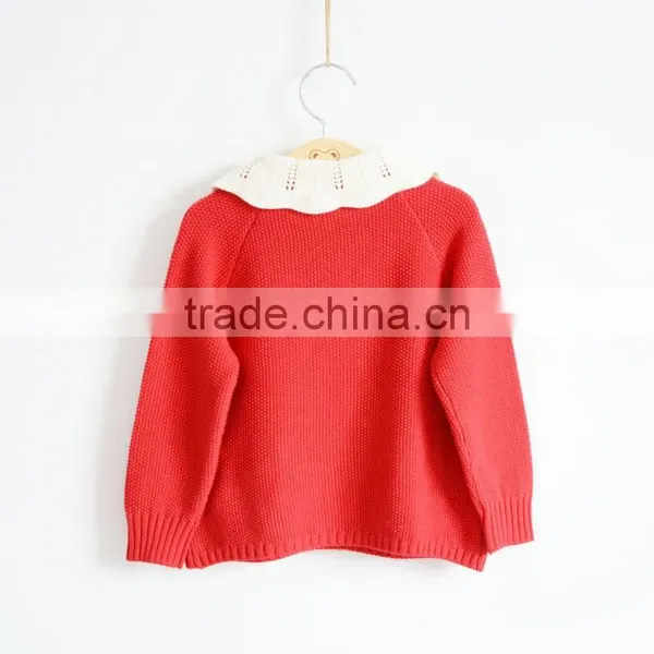 New Design Girl Fashion Pullover Kids Crochet Candy Color Sweater photo-2