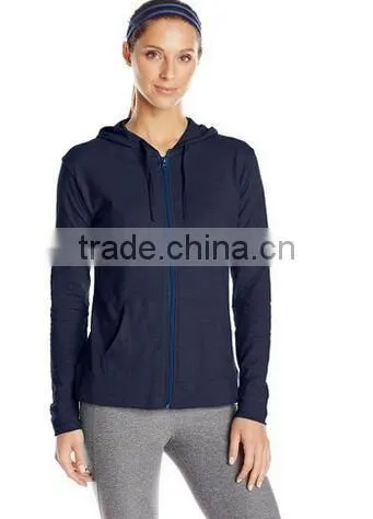 Full Zip Tracksuit 100% Cotton Cheap Hoodies for Women photo-6