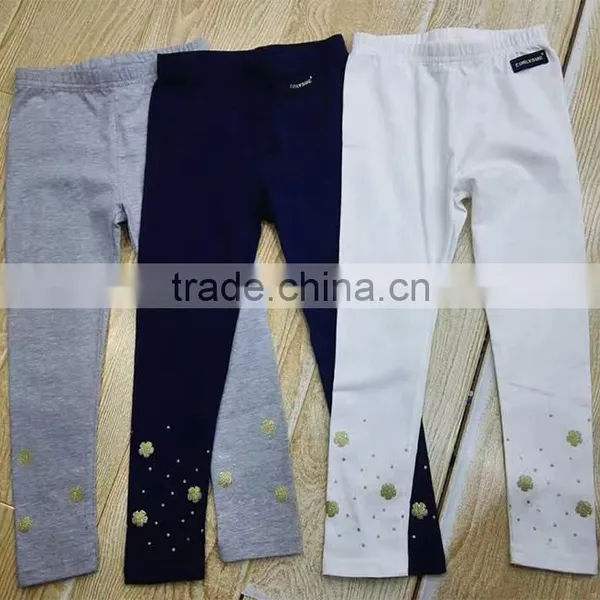 China Manufacture 3~12Years Solid Girls Leggings Wholesale