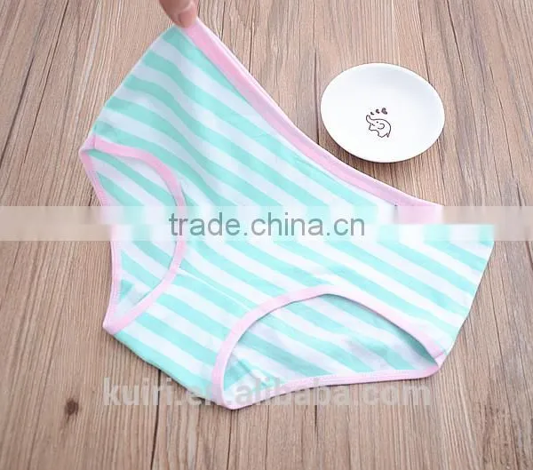 New Design Promotion Stripe Ladies Cotton Full Briefs Cheap Panties Women photo-6