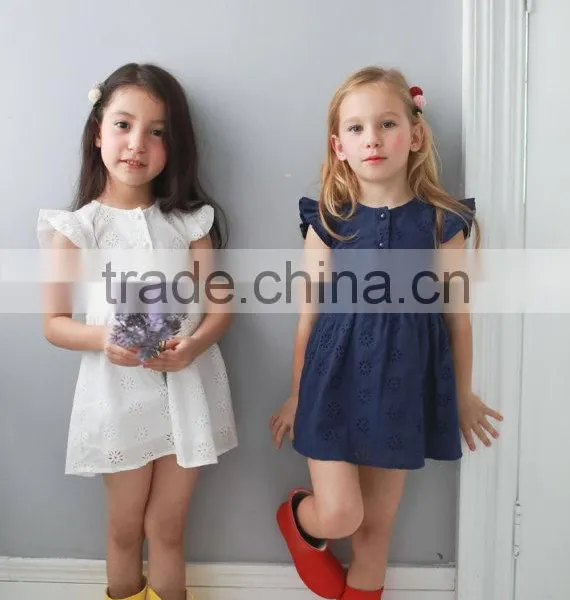 Cotton Floral Embroidered Summer Frock Designs Mom And Daughter Dress Matching photo-4