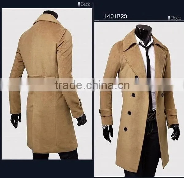 2016 Factory of Men's Long Style Woolen Coat Man Wool Blend Coat Men Wool Overcoat photo-2