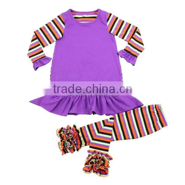 Pumpkin Pattern Pants White Ruffle Boutique Clothes Girls Halloween Outfits photo-5