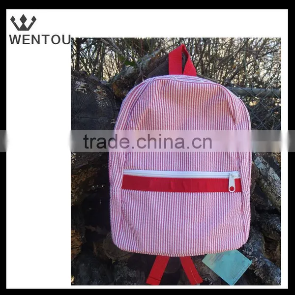 Monogrammed Toddle Seersucker Backpack photo-6