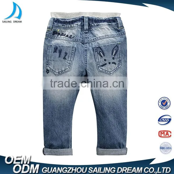 Wholesale High Quality Children Jeans Pants Spring and Autumn New Kids New Pattern Jeans With Embroidery Decoration photo-2