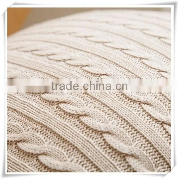 Good Style Cotton Small Office Hold the Twist Knitting Buttons Cushions Wool Knit Pillowcases photo-5
