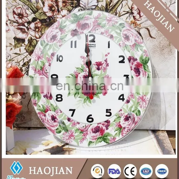Sublimation Tempered Smooth Surface Glass Clock With Hands and Mechanism photo-3