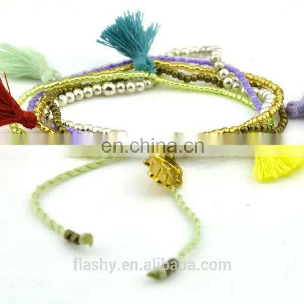 Custom Promotional Gift Leisure Fashionable Tassel Bracelet Stone Charm Bracelet photo-6
