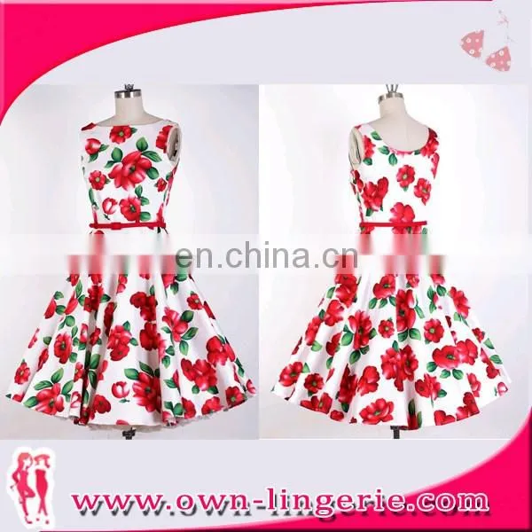 New Ladies Dresses Fashion Sleeveless Trend Summer Floral Dress Summer Fashion Dress photo-2