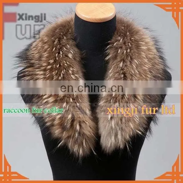 Top Quality Real Dyed Raccoon Fur Collar photo-2