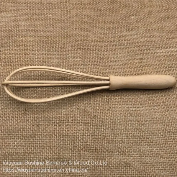 Wooden Egg Beater for Kitchen,Made of Beech Wood photo-2