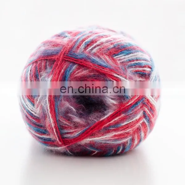 Colorful Cheap 100% Acrylic Fluffy Fancy Crochet Yarn photo-3