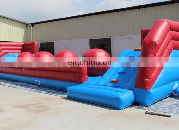 Red Inflatable Big Baller Wipeout Obstacle Course Games Leaps n Bounds Playground Carnival Game Jump Balls photo-2