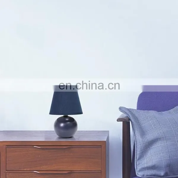 Navy Blue Ball Shape Ceramic Base Custom Nordic Table Decoration Cheap Ceramic Lamps for Hotel Home Bedside photo-6