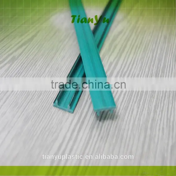 Customized Extrusion Plastic Pvc Profile Green Plastic Frame High Glossy Strip photo-3