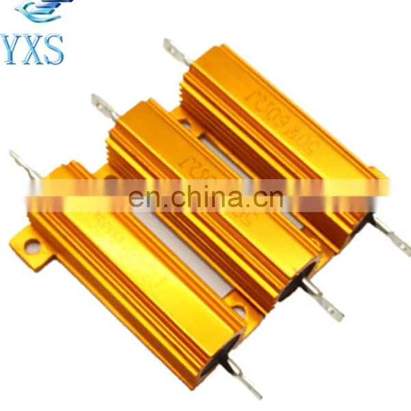 RX24-50W Aluminum Housing Resistance 1K 1R 6R 8R 10R 4R 50W 30ohm 100R Resistor