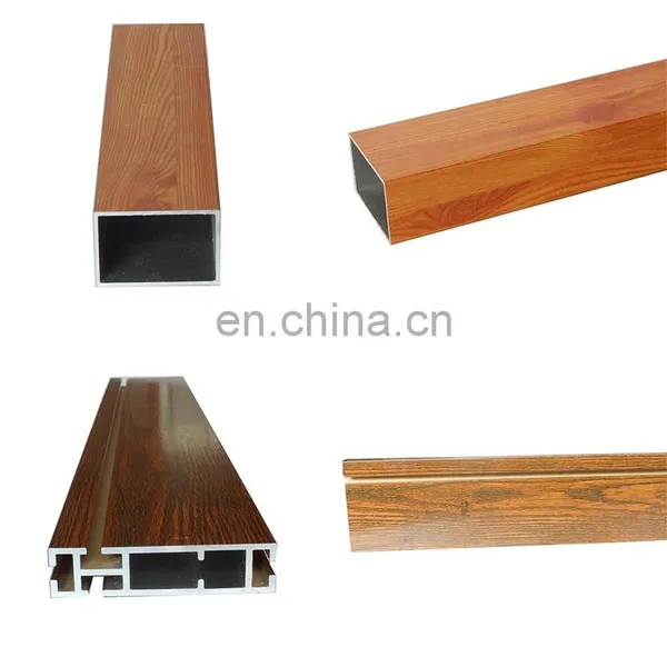 SHENGXIN Wooden Tube Aluminum Profile Wood Grain Aluminium Profiles Wood Color photo-2