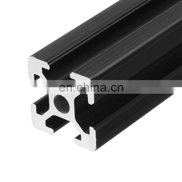 Shengxin Anodized Black Industrial Aluminium Alloy t v Slot Guide Rail Extrusion Profile Connector for CNC Router photo-3