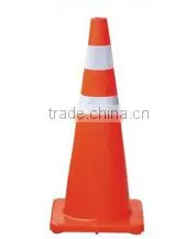 Flexible Fluorescent Orange Safety PVC Traffic Cone