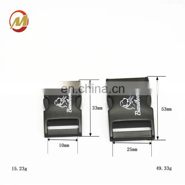Hot Sale Customized Matte Black Zinc Alloy Side Release Buckle for Dog Collars Heavy Duty Quick Release Buckle for Bags photo-2