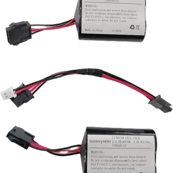 Visonic Powermax Bell Box Battery For MCS-740 Pack of 2 (2pcs 7Ah PACKS) for Visonic Siren MCS-740 SR-740 PG2 PowerMax Bell (ER18505M, 3.6V&7AH Cells)