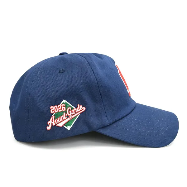 Two Tone Curved Brim 5 Panel Baseball Cap Cotton Adjustable Outdoor Daily Sports Caps Custom Embroidery photo-5