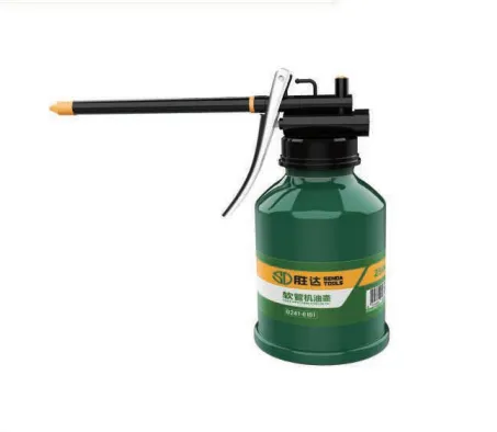 High Pressure Rigid Spout Hand‑Press Oil Can 350ML Steel Oiler With Stainless Steel Spout & Brass Nozzle photo-3