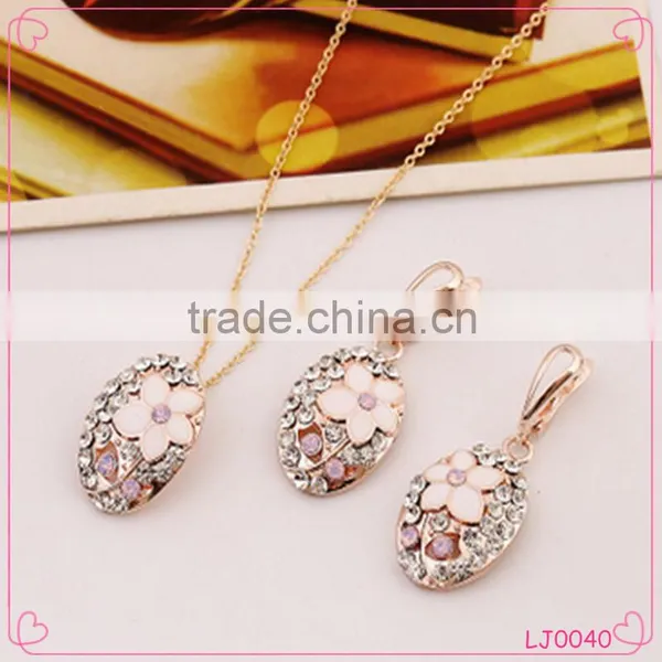 New Fashion Lady's Rose Gold Jewelry Set Wholesale Korea Style Jewelry Set