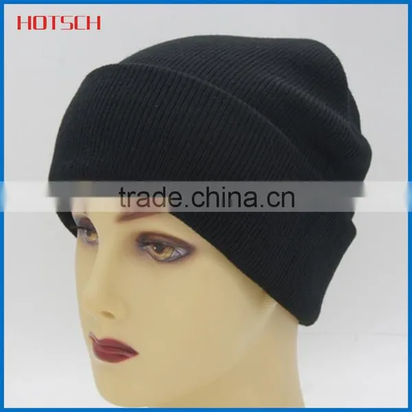black Custom beanie knitted hat