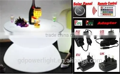 PE Plastic Bar Table With LED Lights and Remote 6040E photo-6
