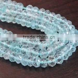 Aquamarine Rondelles Faceted photo-3