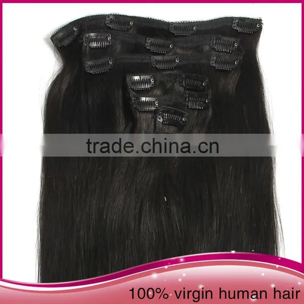 2015 Best Selling Cheap Real Peru Human Hair Extension Afro Clip In Hair Extension photo-6