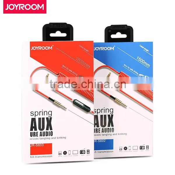 Joyroom S602 3.5mm Audio Cable 1.5M Universal Aux Spring Ure Stereo Audio Cable Male to Male MT-5794 photo-5